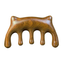 Wooden Cat Comb Five Teeth For Scalp Massage And Grooming Acupoint Stimulation Pet Care Routines