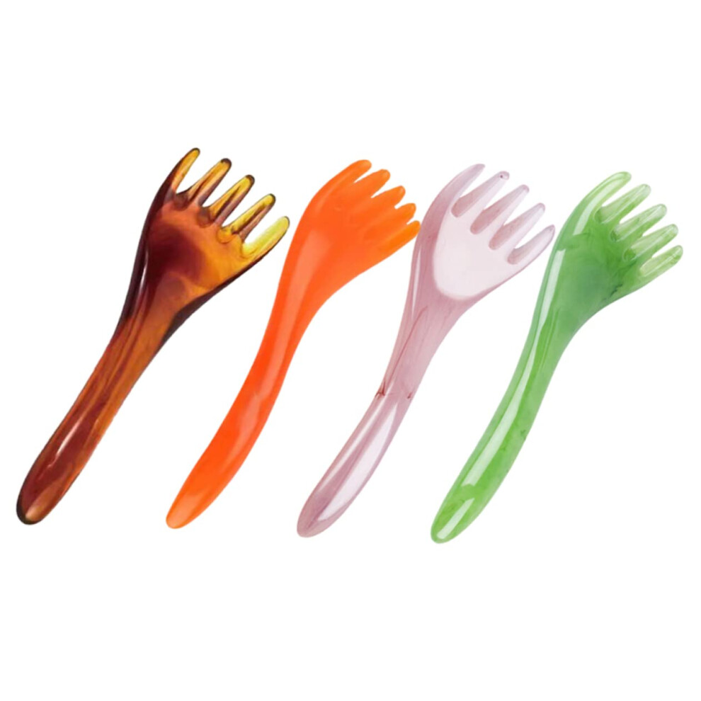 Scalp Massager Comb Set Resin Wide Tooth Head Massage Tool for Hair Growth and Stress Relief