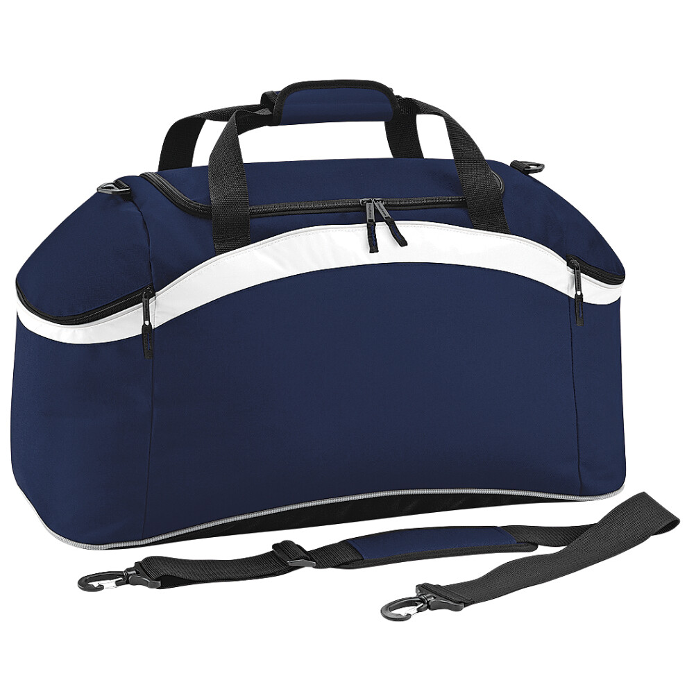 Bagbase (One Size, French Navy/ White) Teamwear Sport Holdall / Duffle Bag (54 Litres)