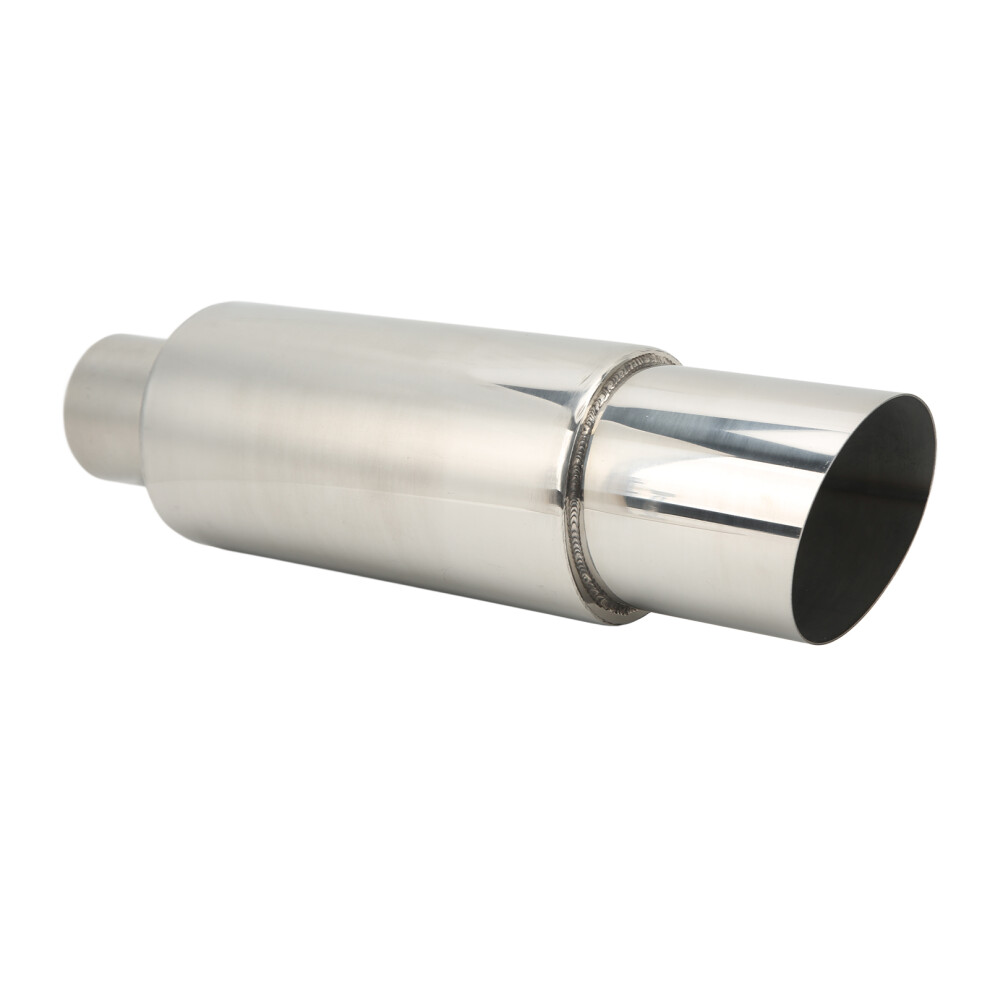 Rear Exhaust Muffler Stainless Steel 2.5In Inlet 3.5In Outlet Sound Absorber 3531374970981