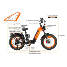 Cyrusher Kommoda3.0 250W 48V 20AH 20" Full Suspension Torque Sensor Electric Bike