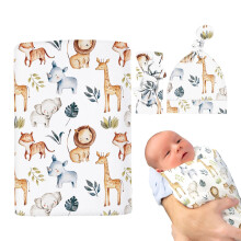Receiving Blanket Sashes Set Baby Swaddle Receiving Blankets, Baby Wrap Sash Kit, Printed Blankets