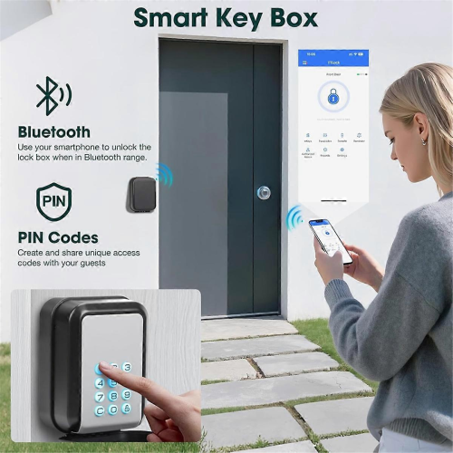 As ShownSmart Key Lock Box Electronic Bluetooth Lock Box with APP Control 1