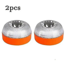 orange2pcsNeueste tragbare Notleuchte V16 homologierte Auto-Notleuchte Orange/Blau/Rot Magnetische Induktionsblitzleuchte-2025