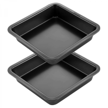 Ensemble de 2 moules carrés antiadhésifs de 20 cm (8 pouces), pour une cuisson et un nettoyage faciles.