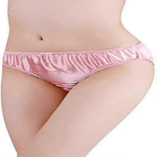 Grey-Light blueLWomen's Silk Bikini Briefs Satin Underwear 2-Pack 2