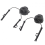 1 Pair Helmet Arc Rail Adapter Set For Peltor Comtac (Black) 4