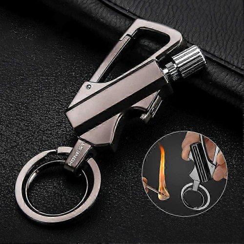 GlodFire starter keychain for camping with bottle opener and refillable flint 1