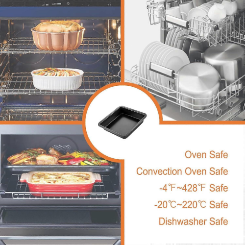 Non-Stick 8 Inch Square Baking Pan Set, 2 Durable Cake Pans for Easy Baking and Cleanup 2