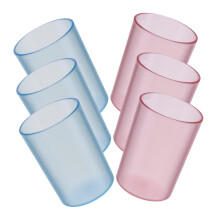 6pcs Transparent Bathroom Cups Reusable Large Capacity Toothbrush and Mouthwash Cups for Travel