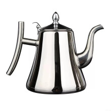 Stainless Steel Teapot Stovetop And Microwave Safe Tea Maker Water Kettle 2.0L Silver For Loose Leaf And Tea Bags