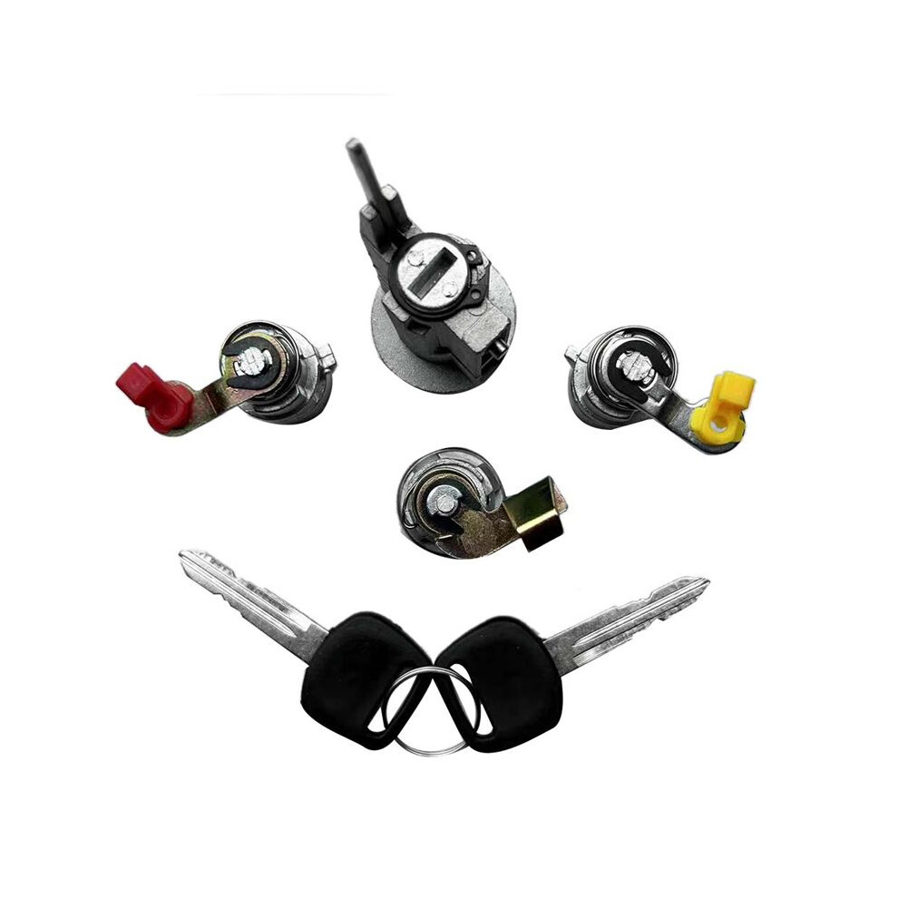 Car Ignition Door Locks & Gas Lock With 2 Keys Cylinder Set For Pickup Truck 1988 - 1997 69005-35130 69058-60041 6031429856989