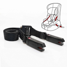 55 Universal Isofix-Gurt für Kindersitze, Ein-Knopf-Gurt aus weichem Polyester, Schwarz, 1,6 m (5,25 Fuß), 15.000 N Zugfestigkeit, einfache Montage