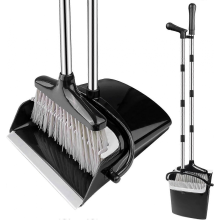 Broom and Dustpan Set, Dustpan and Brush with Long Handle, Long Handle Indoor Broom with Upright Dustpan, Sweeping Kit, for Cleaning, Home, Kitchen, O