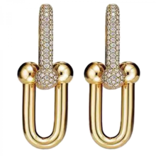 Gold-colorStyle 1Elegant Horseshoe Earrings Jewelry Versatile Horseshoe Shape Earrings Ear Accessory Enhances Your Fashion Statement