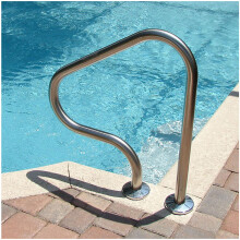 304 Stainless Steel Pool Handrail for Inground Swimming Pool Stair Rail with Quick Mount and Ergonomic Grip