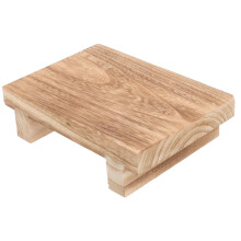 Wooden Bedside Footstool Ergonomic Footrest, Compact Step Stool for Bedroom Bathroom Living Room, Supports Legs and Back