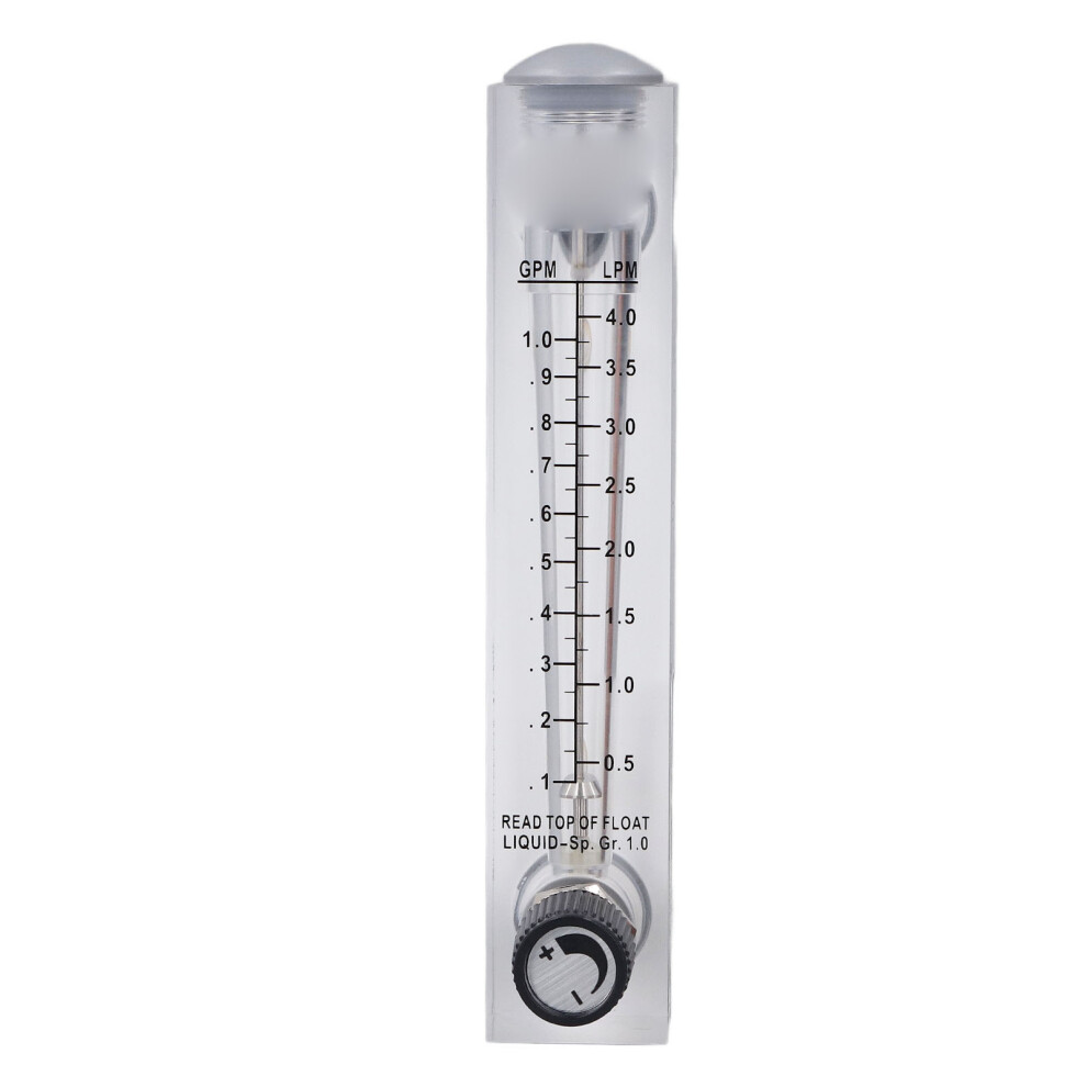 Lzm-15T Clear Acrylic Liquid Flowmeter 0.1-1Gpm Panel Regulator 8261374974218