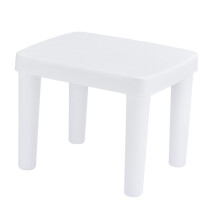NonSlip Footstool Thickened Plastic Low Stool For Living Room And Bathroom Compact White Step Stool