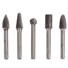 Gearradh Rothlach Dúbailte Gearrtha Burrs Carbide Tungstain Tacar Giotáin Meilt Báis le Cruas Ard agus Feidhmíocht Gearrtha Thapa le haghaidh
