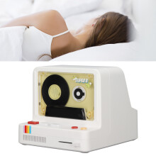 Cassette Speaker with Bluetooth Card & Cable 5 Light Modes - White