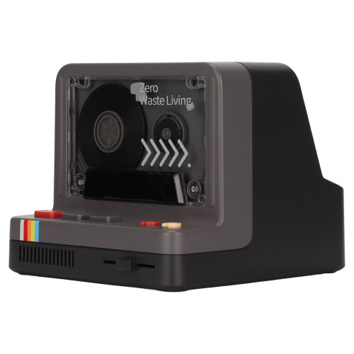 Bluetooth Cassette Player with Rotating Disk & 5 Lighting Modes Black
