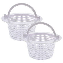 Cesta de Repuesto para Skimmer de Piscina con Asa, Paquete de 2 - Cestas para Skimmer de Piscina Sobre el Suelo una TravéS de la Pared