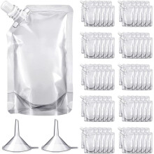 100St Draagbare Transparante Plastic Uitloop Zak Plastic Zak voor Vloeibare Drank Zak Verzegelde Verpakking Zak