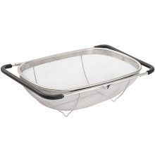 Cesta de Colador TelescóPica de Acero Inoxidable, Coladores de Frutas y Verduras, Herramienta de Cesta de Colador de Fregadero de Cocina con Manejar