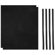 4 Schwarze Ofenregal-Silikon-Rackschutz + 2 StüCk Antihaft-Ofeneinlagen, Um Den Ofen Sauber und GeschüTzt zu Halten