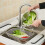 Stainless Steel Telescopic Strainer Basket, Vegetable Fruit Strainers,Rubber Handle Kitchen Sink Strainer Basket Tool 3