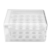 Contenitore per Uova per Frigorifero, 40 Griglie/2 Strati per Portauova per Frigorifero, Cassetto per Uova per Frigorifero, Scatola per Uova Fresche