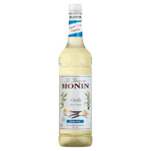 Monin Premium Vanilla Sugar Free Syrup 1L For Coffee And Cocktails. Vegan-Friendly, Allergen-Free, 100 Percent Natural Flavours And Colourings. Sugar