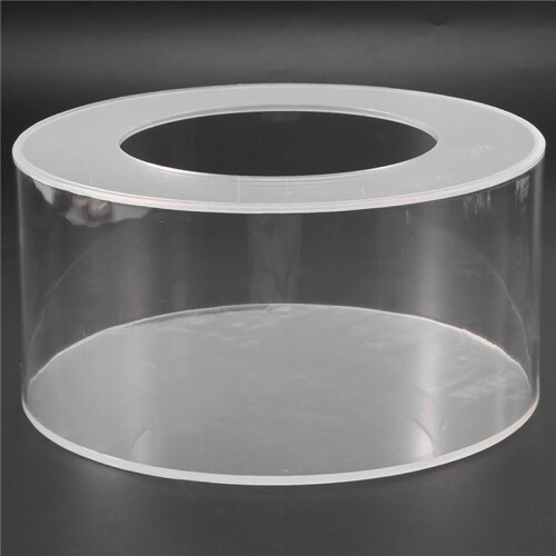 1Pc Round Acrylic Cake Display Board Cake  Smoother Scraper Cake Tray DIY Round Decor Cake Refillable Board(B) 1