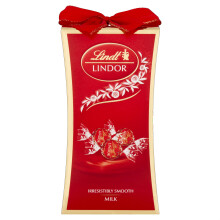 Lindt Lindor Milk Chocolate Bow Gift Box – 75g – Smooth Melting Truffles –