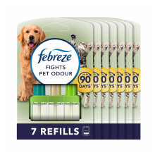 Febreze 3Volution Plug-In Air Freshener Refill, Pack of 7 (20ML x 7), Pet Odour Fighter, Fresh Scent
