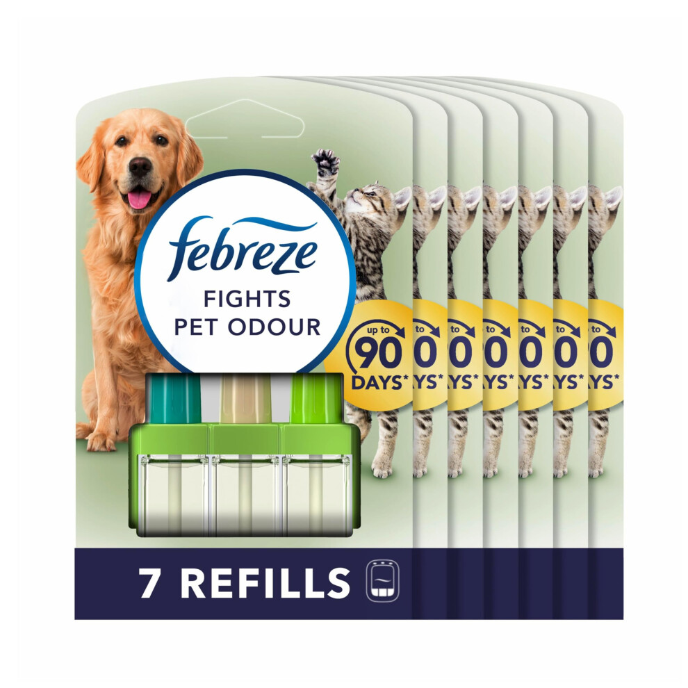 Photos - Air Freshener Febreze 3Volution Plug-In  Refill, Pack of 7 , Pet Odour Fighter, Fresh Scent (20ML x 7)