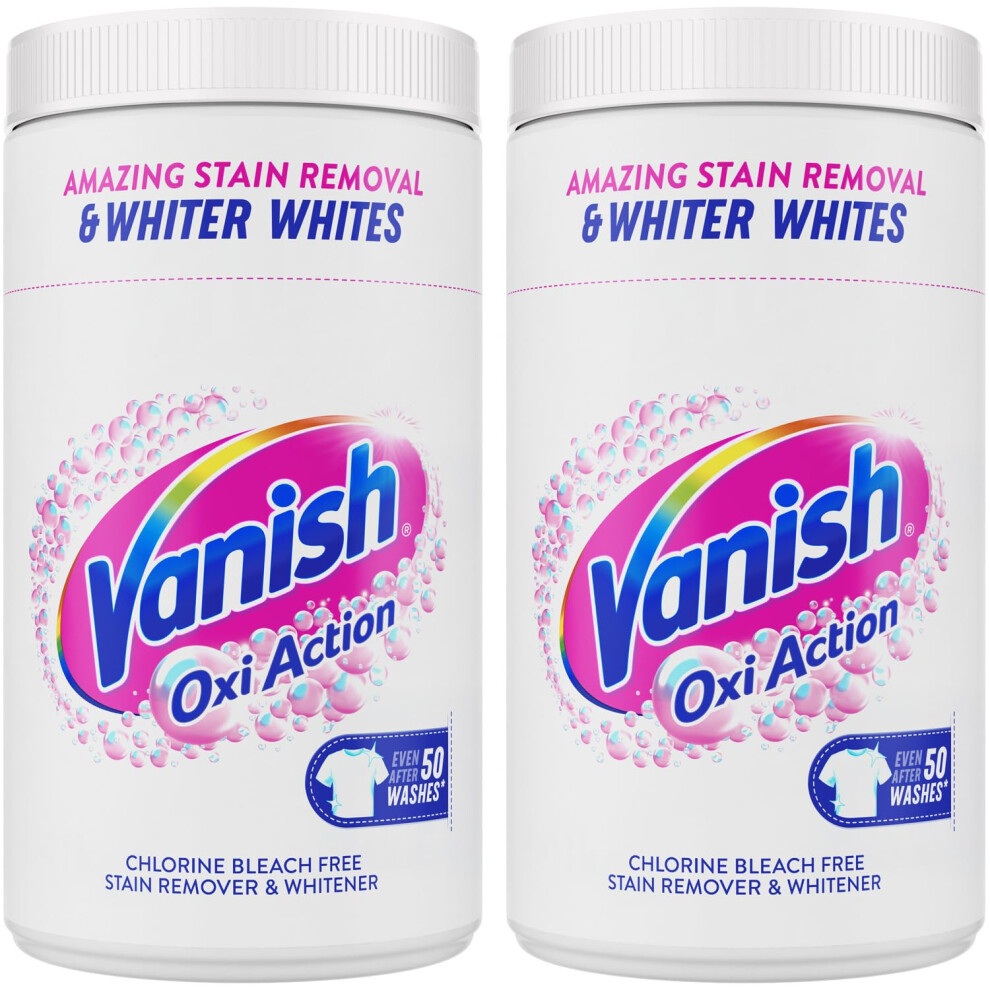 Vanish Oxi Action Laundry Whitener And Stain Remover Powder For Whites 21Kg