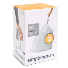 simplehuman CW0264 code Q White Plastic Custom Fit Trash Bags 3 Packs of 20