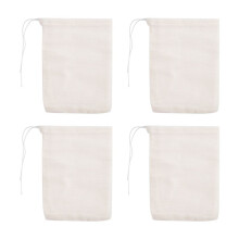 50 StüCke Kordelzug Baumwolle Taschen Musselin Taschen,Tee Brauen Taschen (4 X 3 Zoll)