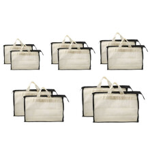 10 Stks Clear Handtas Organizer Stofkap Zakken, 5 Maten Transparante Purse Protector Opbergtas voor Kast Plank