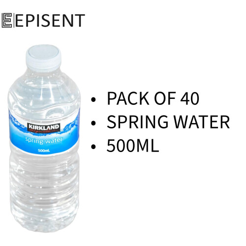 slamtech Kirkland Signature Spring Still Water 500ml, 40 Bottles 1