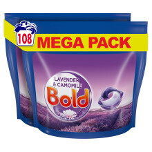 Bold Allin1 PODS Laundry Capsules 108 Washes 54 x 2 Lavender  Camomile – B