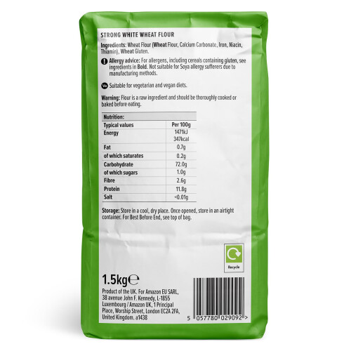by Amazon Strong White Flour 1.5kg Perfect for bread 1