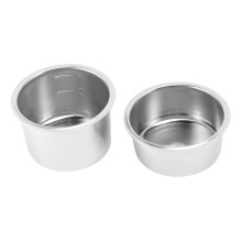 2 FöRpackningar med 51 Mm 2/4 Kopp Filter, BottenlöSt Portafilter Utbytesfilterkorg för Kaffe, för EC680 EC685
