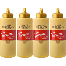Torani Puremade White Chocolate Sauce 4 x 468g – Rich Creamy Flavour with N