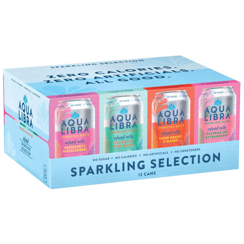 Aqua Libra Variety Pack Cucumber Mint  Lime Raspberry  Blackcurrant Orange