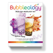Bubbleology Milk Tea Mixology Kit with Tapioca Pearls (Pack of 1) Makes 4 Delicious Bubble Teas | 2 Brown Sugar Milk & 2 Taro Milk with Instant Tapio