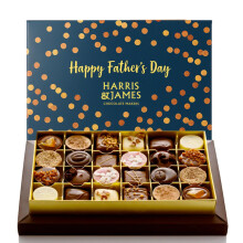 Harris James Fathers Day Classic 24 Piece Chocolates Gift Box Handmade Lux