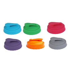 Lot de 6 Couvercles ou Couvercles de Protection RéUtilisables en Silicone avec Buse Refermable pour Canettes de Soda/Boisson/BièRe Standard
